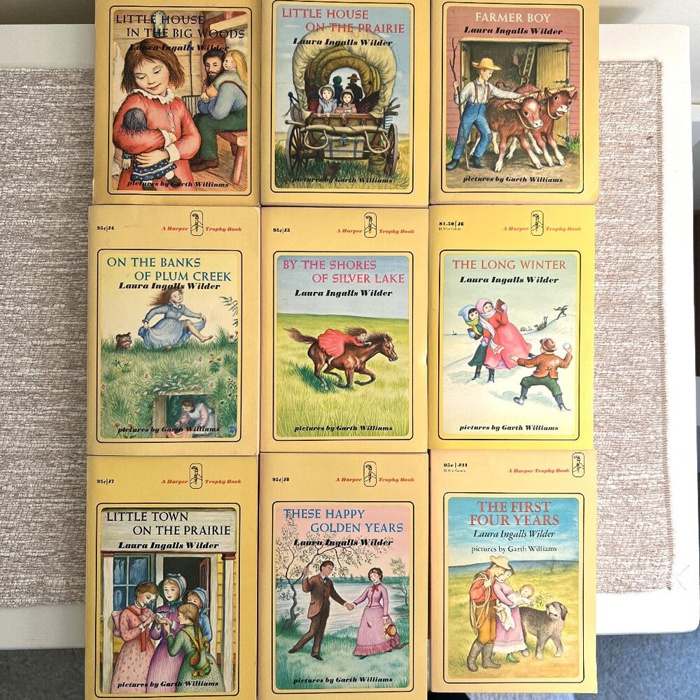 Vintage 1971 Little House Books by Laura Ingalls Wilder Complete Set of 9 (VGUC)